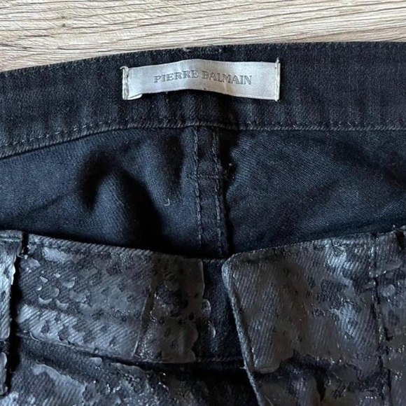 Pierre Balmain Wax Biker Jeans - Picture 3 of 4